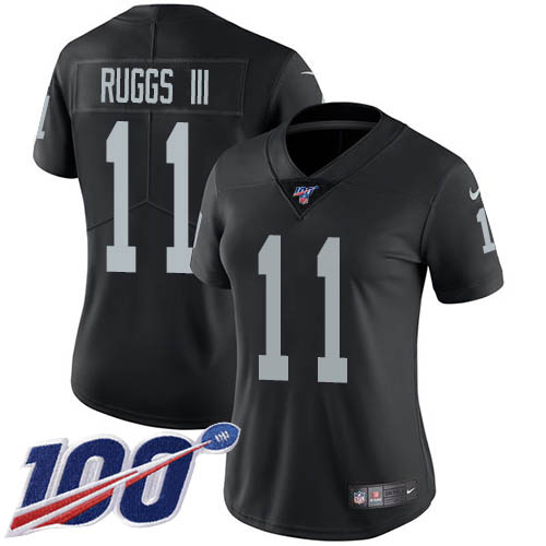 Nike Raiders #11 Henry Ruggs III Black Team Color Women's Stitched NFL 100th Season Vapor Untouchable Limited Jersey
